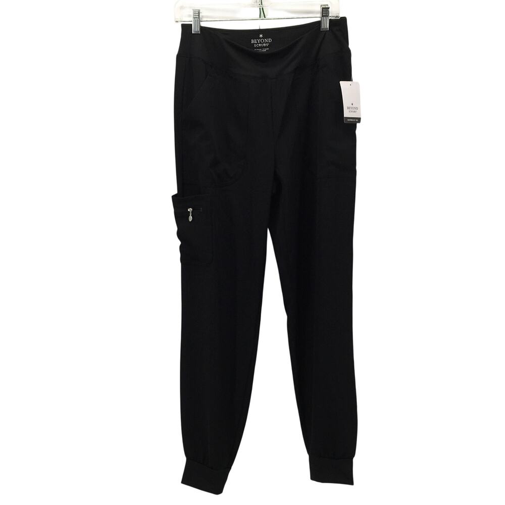 NWT Beyond Scrubs Serena Jogger Pant Bottom Small Tall Black Nursing Healthcare